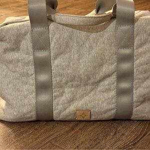 India Hicks Gray Quilted Tote